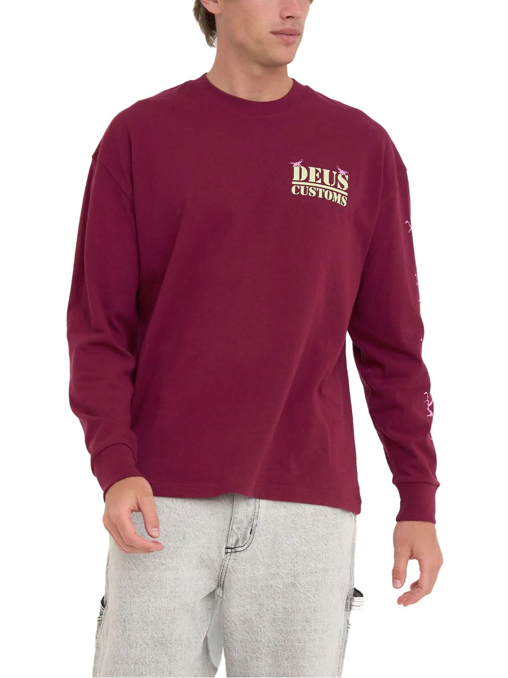 Deus Ex Machina Pub Nuisance Long Sleeve Tee Rhodo Medium